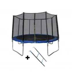 Jump Pro градински батут 3,63 м (12ft) син с мрежа и стълба