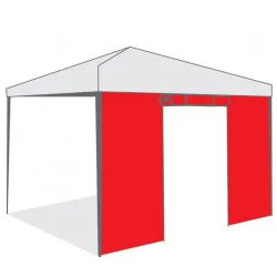 Страница за шатра Tent Pro 3х3 с врата с цип червена