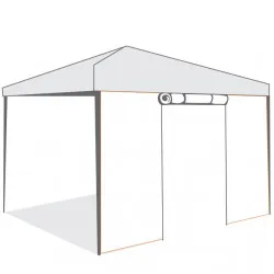 Страница за шатра Tent Pro 3х3 с врата с цип бяла