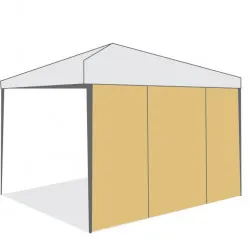 Страница за шатра Tent Pro 3х3 с врата с цип бежова