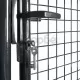 Портална дворна врата, поцинкована стомана, 85,5x100 см, сива