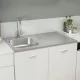 Кухненска мивка със сифон, сребриста, 1000x600x155 мм, инокс