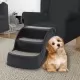 Сгъваема кучешка стълба с 3 стъпала, черна