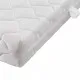 Легло с матрак, черно и бяло, изкуствена кожа, 180x200 см