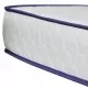 Легло с мемори матрак, LED, бяло, изкуствена кожа, 180x200 см