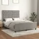 Рамка за легло с табла, светлосива, 140x200 см, кадифе