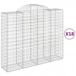 Габионни кошници арка 18 бр 200x50x160/180см поцинковано желязо