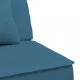 Г-образно разтегателно канапе синьо 255x140x70 см кадифе