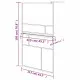 Стена за душ кабина с рафт черна 115x195 см ESG стъкло/алуминий