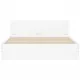 Рамка за легло с табла, бяла, 140x190 см
