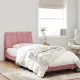 Рамка за легло с табла, розова, 90x190 см, кадифе