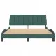 Рамка за легло, тъмнозелена, 160x200 см, кадифе
