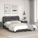 Рамка за легло с табла, сива, 120x200 см, изкуствена кожа