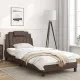 Рамка за легло с табла, кафява, 80x200 см, изкуствена кожа