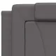 Рамка за легло с табла, сива, 200x200 см, изкуствена кожа