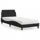 Легло с матрак, черно, 80x200 см, плат