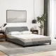 Легло с матрак, светлосиво, 120x200 см, плат