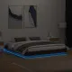 Рамка за легло с LED осветление, кафяв дъб, 200x200 см