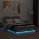 Рамка за легло с табла и LED осветление, дъб сонома, 120x190 см