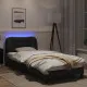 Рамка за легло с LED осветление черна 80x200 см изкуствена кожа