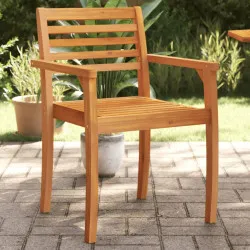 Градински столове, 4 бр, 59x55x85 см, акация масив
