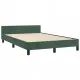 Рамка за легло с табла, тъмнозелена, 120x190 см, кадифе