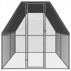 Клетка за пилета, 2x4x2 м, поцинкована стомана