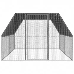 Клетка за пилета, 3x4x2 м, поцинкована стомана