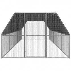 Клетка за пилета, 3x10x2 м, поцинкована стомана