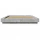 Рамка за легло с LED осветление, бетонно сива, 135x190 см