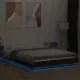 Рамка за легло с LED осветление, кафяв дъб, 120x190 см
