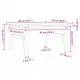 Кафе маса Y-образна рамка 90x90x45 см бор масив и чугун