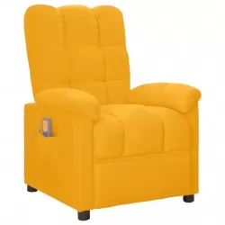 Масажен наклоняем стол, жълт, текстил