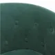 Объл фотьойл с опора за крака, тъмнозелен, кадифе