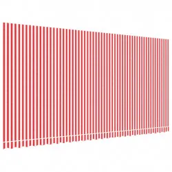 Резервно платнище за тенти, червено-бели ленти, 6x3 м