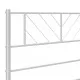 Метална рамка за легло с горна табла, бяла, 120x200 см