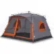 Семейна палатка кабинна 7 души сиво-оранжев бързо освобождаване