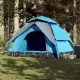 Къмпинг палатка куполна 5-местна синя бързо освобождаване
