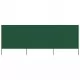 Параван против вятър от 3 панела, текстил, 400x120 см, зелен
