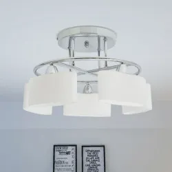 Лампа за таван с елипсовидни абажури, 5 крушки Е14, 200 W