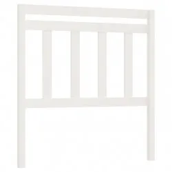 Горна табла за легло, бяла, 96x4x100 см, бор масив