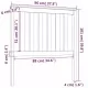 Горна табла за легло, бяла, 96x6x101 см, бор масив