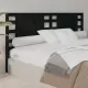 Табла за спалня, черна, 146x4x100 см, бор масив