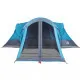 Семейна палатка, типи, 8-местна, синя, водоустойчива