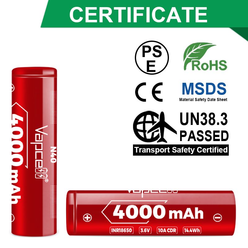 Батерия Vapcell 18650 N40 4000mAh 10A