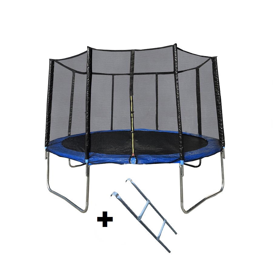 Jump Pro градински батут 3,63 м (12ft) син с мрежа и стълба