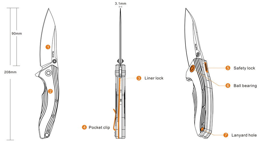 Нож Ruike P841-L