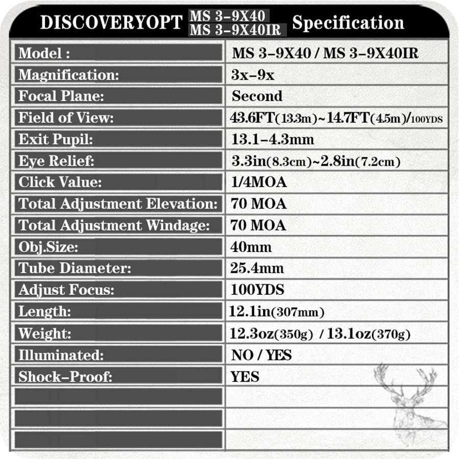 Oптика Discovery Optics MS 3-9X40