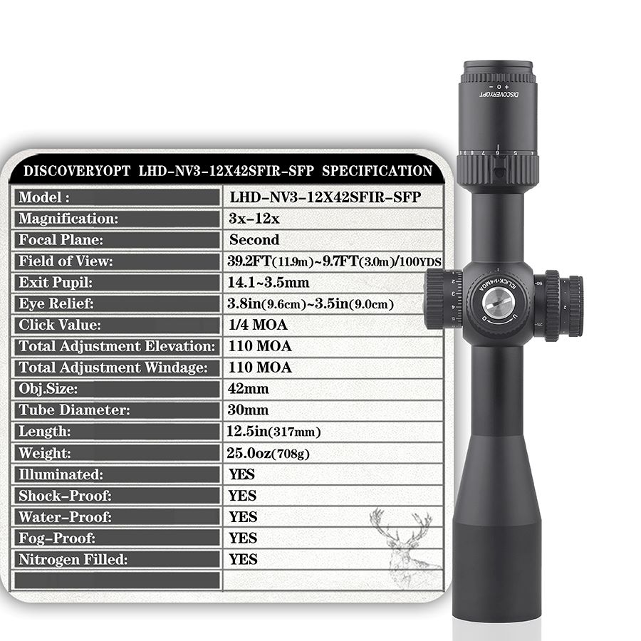 Oптика Discovery Optics LHD-NV 3-12x42 SFIR SFP