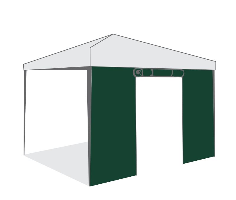 Страница за шатра Tent Pro 3х3 с врата с цип зелена